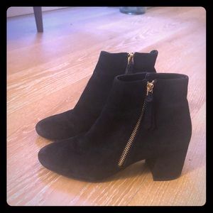 black suede cole haan boots